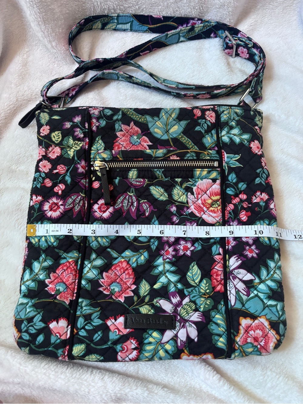 Vera Bradley Iconic Hipster Crossbody Bag Quilted Shoulder Purse Vines Floral - Picture 8 of 8
